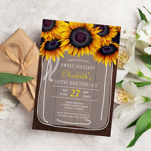 Rustige florale elegant zoete 16-jarige verjaardag