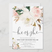 Rustige florale geslachtsdelen onthullen, witte ro kaart (Voorkant)