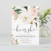 Rustige florale geslachtsdelen onthullen, witte ro kaart (Staand voorkant)