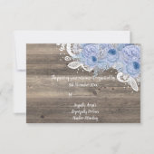 Rustige  florale Lila Bouquet RSVP Kaart (Voorkant)