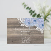 Rustige  florale Lila Bouquet RSVP Kaart (Staand voorkant)