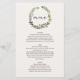 Rustige florale mond en staartwantlers trouwmenu