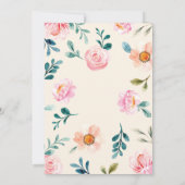 rustige florale waterverf trouwuitnodigingen kaart (Achterkant)