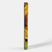 Rustige florale zonnebloemen gele schuurhoutmonogr Case-Mate iPhone case (Achterkant / Rechts)