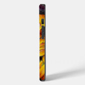 Rustige florale zonnebloemen gele schuurhoutmonogr Case-Mate iPhone case (Achterkant / Links)