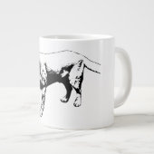 Rustige focus in zwart-wit grote koffiekop (Voorkant rechts)