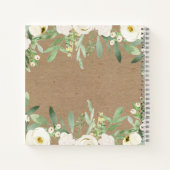Rustige Foliage en White Baby shower Guest Book Notitieboek (Achterkant)