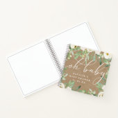 Rustige Foliage en White Baby shower Guest Book Notitieboek (Binnen)