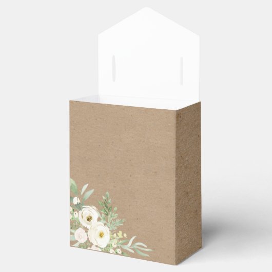 Rustige Foliage en witte Baby showers flesdoos Bedankdoosjes (Geopend)