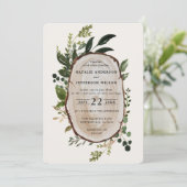 Rustige Foliage Farmhouse Wedding-uitnodiging Save The Date (Staand voorkant)