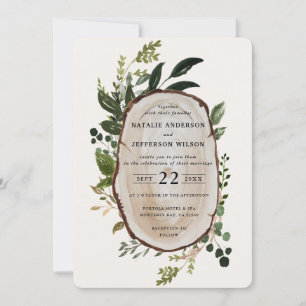 Rustige Foliage Farmhouse Wedding-uitnodiging Save The Date