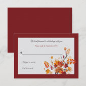 Rustige Foliage RSVP-kaart Kaart (Voorkant / Achterkant)