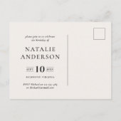 Rustige foliage stag antler herfst  aankondigingskaart (Achterkant)