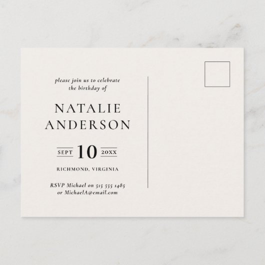 Rustige foliage stag antler herfst  aankondigingskaart (Achterkant)