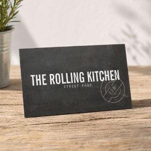 Rustige Foodtruck Krijtbord Visitekaartje