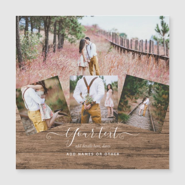 Rustige FOTO COLLAGE Cadeautekst Unieke unieke tek (Voorkant)