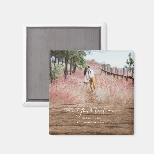 Rustige FOTO COLLAGE Cadeautekst Unieke unieke tek Magneet (Voorkant / Achterkant)