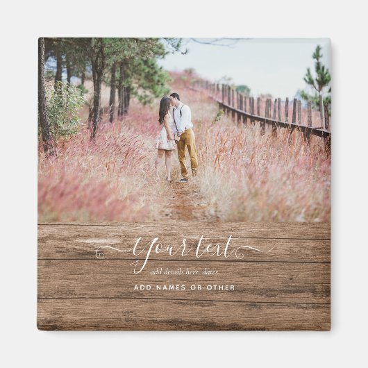 Rustige FOTO COLLAGE Cadeautekst Unieke unieke tek Magneet (Voorkant)