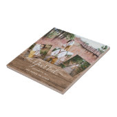 Rustige FOTO COLLAGE Cadeautekst Unieke unieke tek Tegeltje (Zijkant)