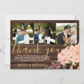 Rustige FOTO Dank u Kaarten voor Rozen (Voorkant)