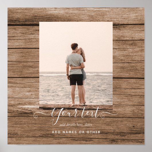 Rustige FOTO geeft aangepaste tekstvrienden Poster (Voorkant)