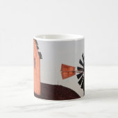 Rustige foto van Red Barn en Windmill Koffiemok (Center)