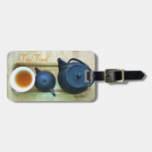 Rustige foto-verplaatsing van theezetkamer bagagelabel (Voorkant horizontaal)