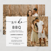Rustige foto we doen BBQ Script Engagement Party Kaart (Voorkant / Achterkant)
