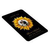 Rustige fotobruiloft met zonnebloem, met uitzonder magneet (Rechterzijde)