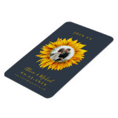 Rustige fotobruiloft met zonnebloem, met uitzonder magneet (Linkerzijde)