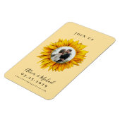 Rustige fotobruiloft met zonnebloem, met uitzonder magneet (Linkerzijde)