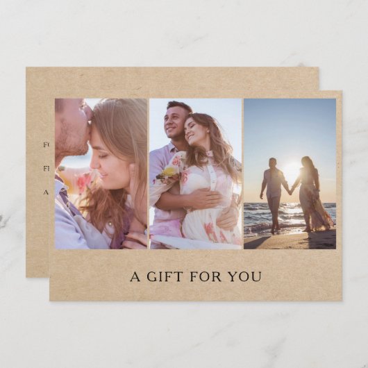 Rustige fotocollage-fotografie-cadeaubon (Voorkant / Achterkant)