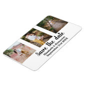 Rustige fotocollage slaat de datum op magneet (Linkerzijde)