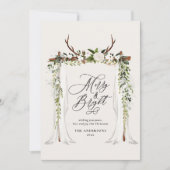 Rustige fotogeniek en felle christelijke christsma save the date (Voorkant)