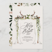 Rustige fotogeniek en felle christelijke christsma save the date (Voorkant / Achterkant)