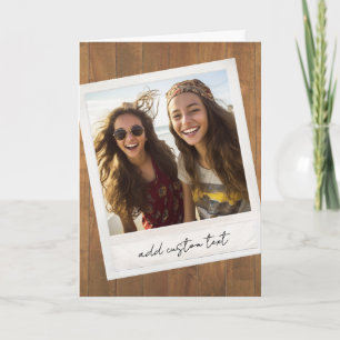 Rustige fotolijst met vierkante Instagram en hout Kaart