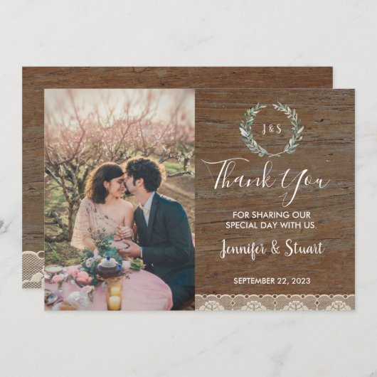 Rustige foto's bruiloft met foto's (Voorkant / Achterkant)