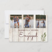 Rustige foto's Eenvoudig hout Modern Verloving Save The Date (Voorkant)