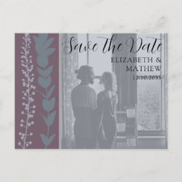 Rustige foto's en afvulmateriaal bespaart de datum aankondigingskaart