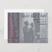 Rustige foto's en afvulmateriaal bespaart de datum aankondigingskaart (Voorkant / Achterkant)