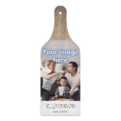 Rustige fotosjabloon Aangepaste kalligrafie Snijplank (Voorkant)