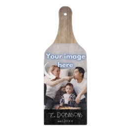 Rustige Fotosjabloon Gepersonaliseerde kalligrafie Snijplank