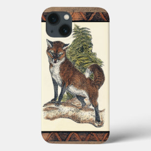 Rustige Fox die op een boomstam steekt iPhone 13 Hoesje