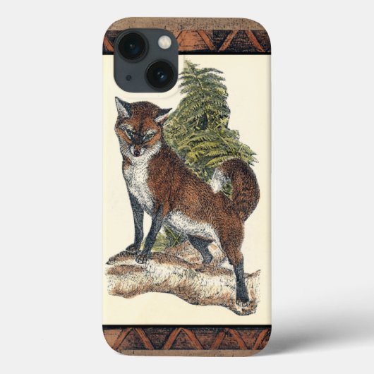 Rustige Fox die op een boomstam steekt Case-Mate iPhone Case (Achterkant)