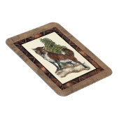 Rustige Fox die op een boomstam steekt Magneet (Rechterzijde)