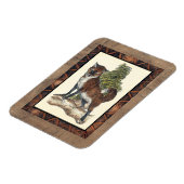 Rustige Fox die op een boomstam steekt Magneet (Linkerzijde)