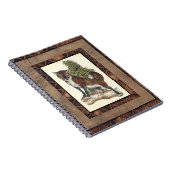 Rustige Fox die op een boomstam steekt Notitieboek (Rechterzijde)