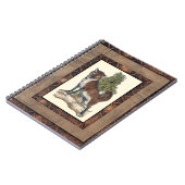 Rustige Fox die op een boomstam steekt Notitieboek (Linkerzijde)