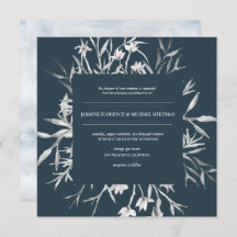 Rustige franse botanica Wedding Invitation