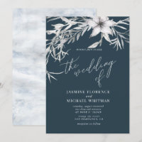 Rustige franse botanica Wedding Invitation
